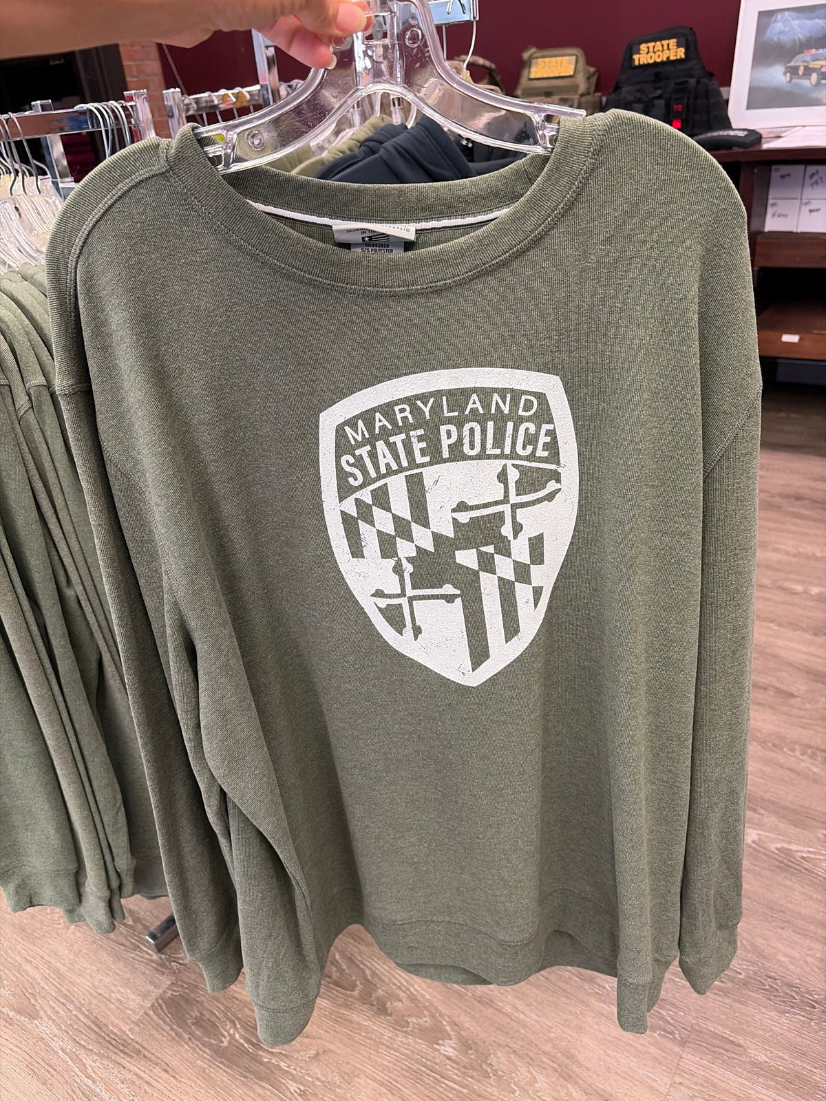 Moss soft sweatshirt, full shield ￼