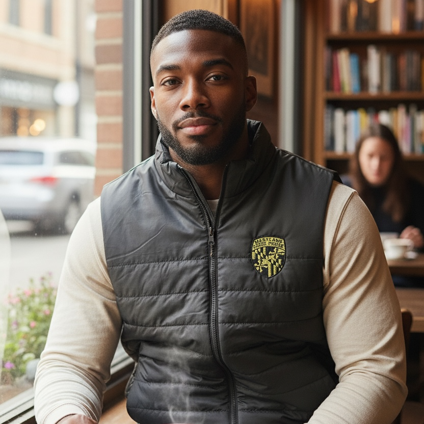 Black vest W/ Patch