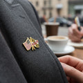 US and MD flag Lapel Pin