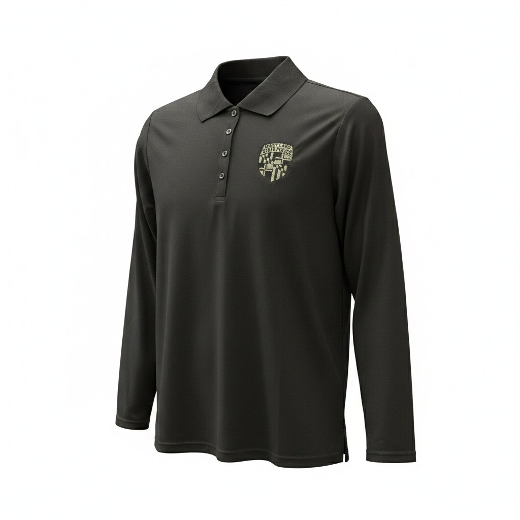 Long Sleeve Polo subdued patch